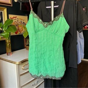 No Boundaries Vibrant Green Blouse Juniors Large